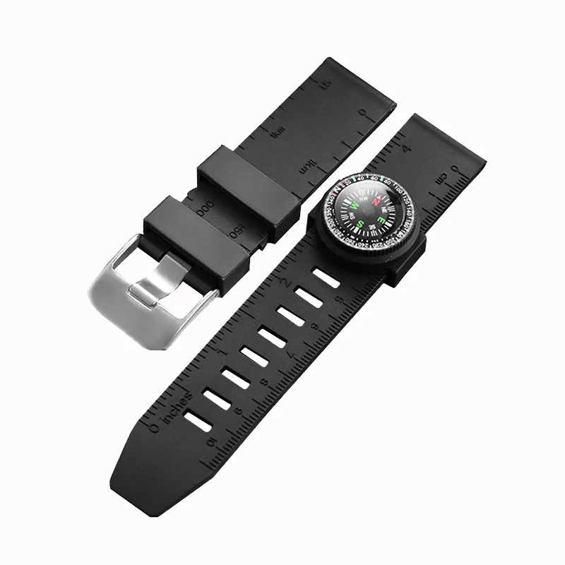 حزام ساعة من السيليكون لملحقات الساعة الخارجية CASIO PROTREK prw-60 /prw-70 / prw-50 / 30yt سوار معصم رجالي مع بوصلة 23 مم