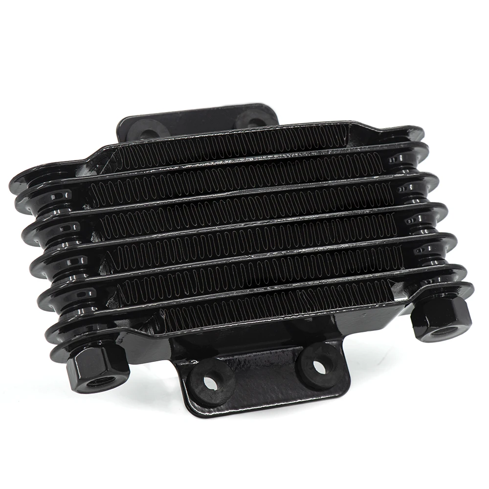 Black&Silver Universal 6 Rows Motorcycle Oil Cooler High Quality Engines Oil Radiator 190MM Motorcycle and Car Accessories