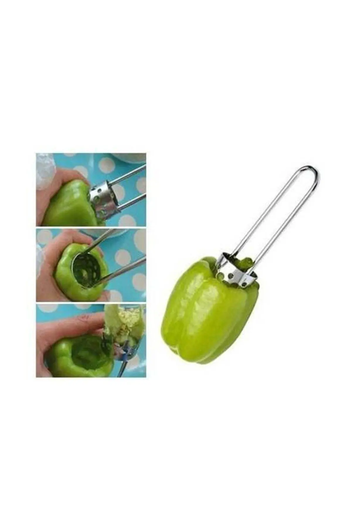 Bell Pepper Zucchini Eggplant Cutter Practical Stuffed Cutter Can Scrub Many Vegetables Easily Stylish Practical Fast