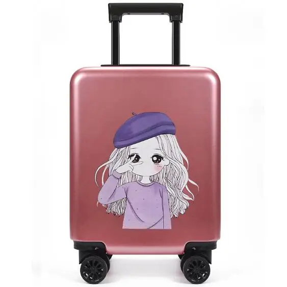 20 Inch hand luggage suitcase  kids suitcase Children carry on Rolling luggage suitcase for travel Wheeled baggage trolley bags