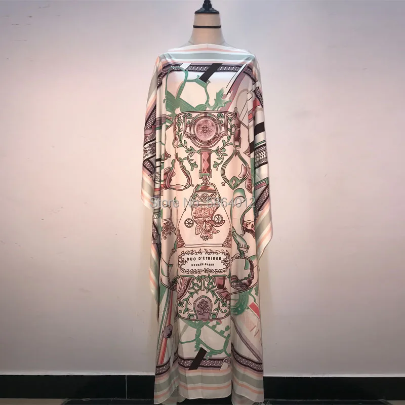 2021Kuwait Dashiki Dress Print Bohemia Hijab Loose Elegant Muslim Abaya Bazin Robe Gowns Broder Riche Sexy Lady Party maxi beach