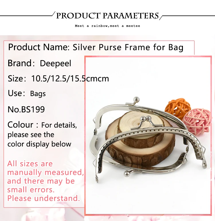 5/10Pcs Silver Smooth Metal Bags Handle 10/12/15cm Purse Frame for Handbag Wallet Clourse Sewing Brackets DIY Bag Accessories