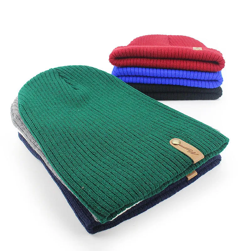 Russian Letter Cap Knitted Beanie Hat Autumn Winter Warm Ski Caps Wool Knitting Soft Slouchy Skullies Beanies  Men Women Hats