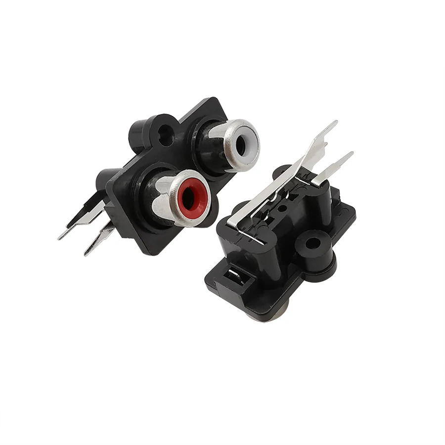 2Pcs/lot 2/4/6 Hole RCA Female Socket AV Audio Input Connectors Amplifier Interface Signal Connection RCA Connector