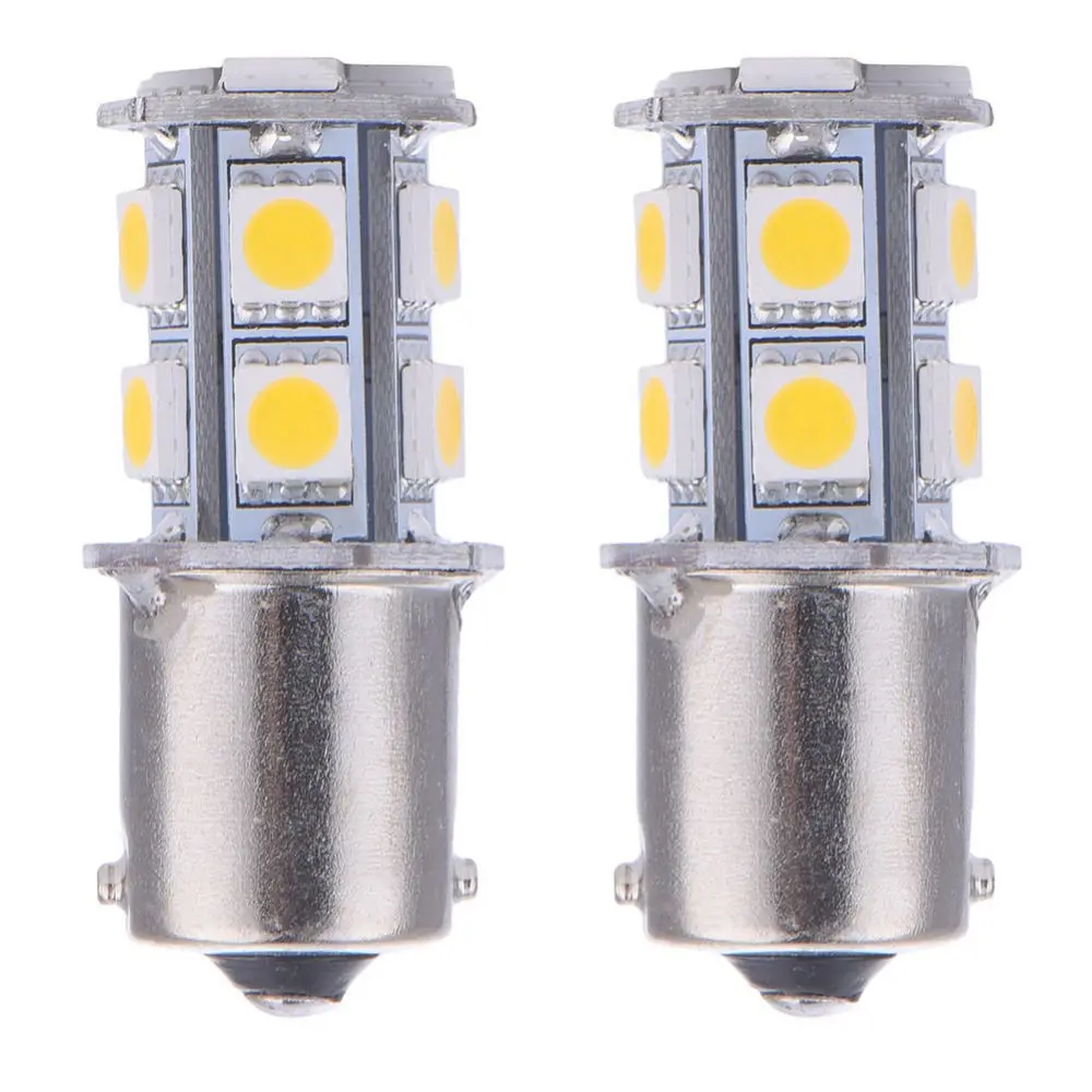 Warm White 1156 BA15S P21W R5W R10W 13-SMD RV LED Interior Light Turn Signal Bulbs 1141 12V 24V Fog Indicator Lamp BAU15S BAY15D