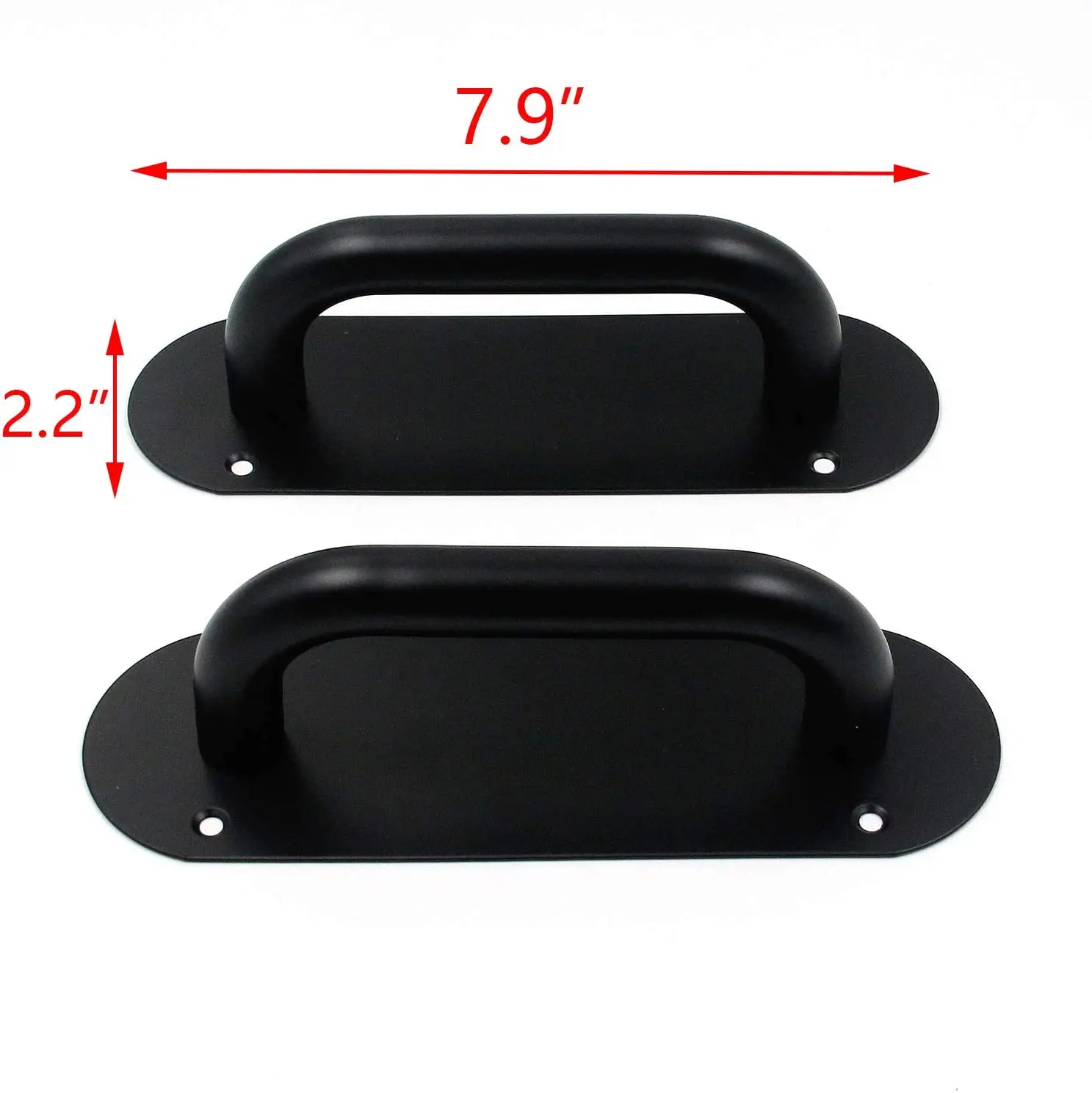 Stainess Steel Door Handles - Sturdy Pull Push Plates with Screws, Durable Pull Push Handles for Home Office Public house, Black