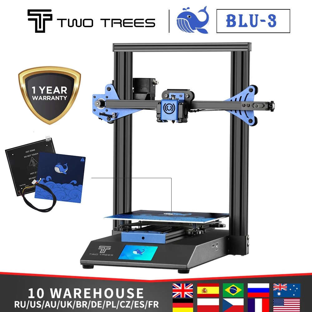 Twotrees Blu-3 3D Printer Printing DIY Kit Full Metal Frame Touch Screen High Precision New Extruder 3D Drucker ​Fit BL Touch