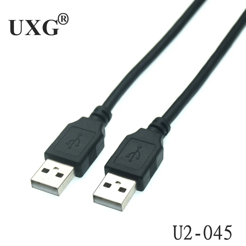 USB 2.0 A Male To USB A Male 90 Degree Left Right Up Down Angle Extension Adapter Charging And Data Cable Cord 25cm 50cm 1m 1.5m