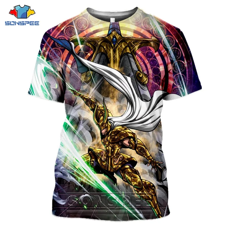 Anime Saint Seiya Series Tshirts Men Women 3D Print Graphics Novelty Fashion T-shirts Cartoon Streetwear Casual Summer Tops Tees