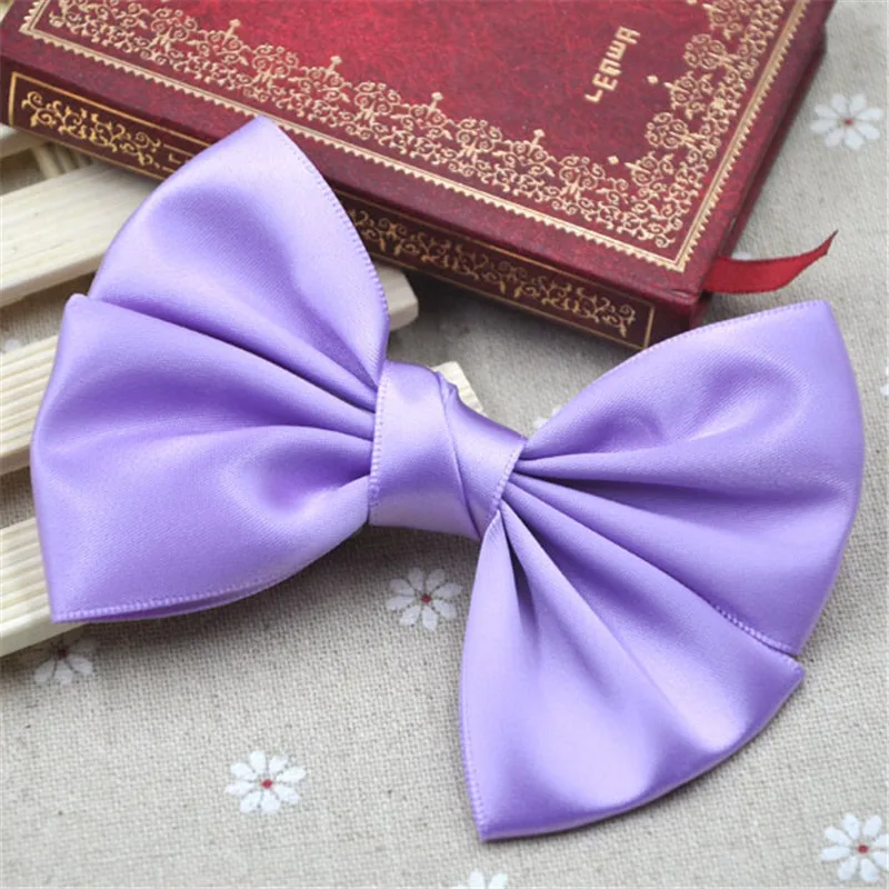 10pcs Big Satin Ribbon Bows Wedding Appliques Sewing Handmade Flowers B156