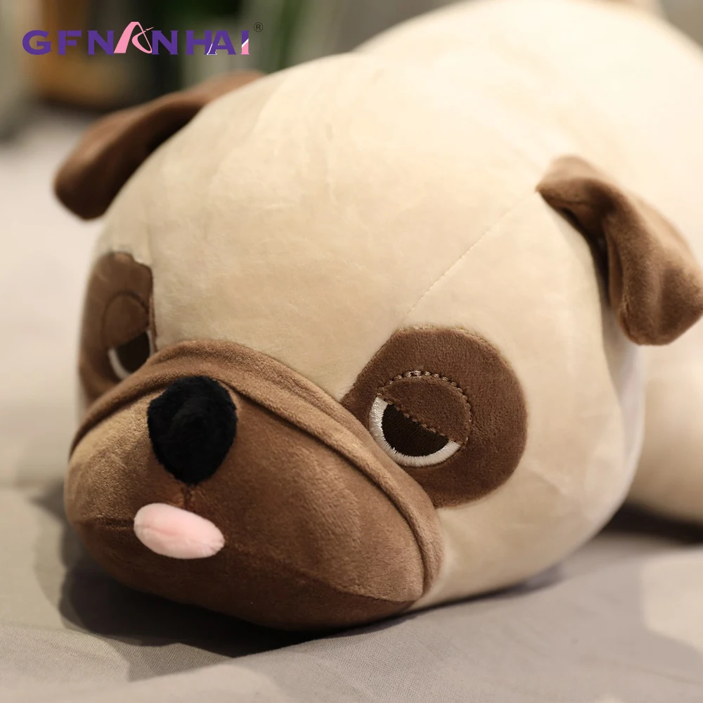 1pc 55CM Cute Pug Dog Plush Toys Stuffed Soft Animal Pillow Dolls for Children Kids Sleep Cushion Birthday Christmas Gift