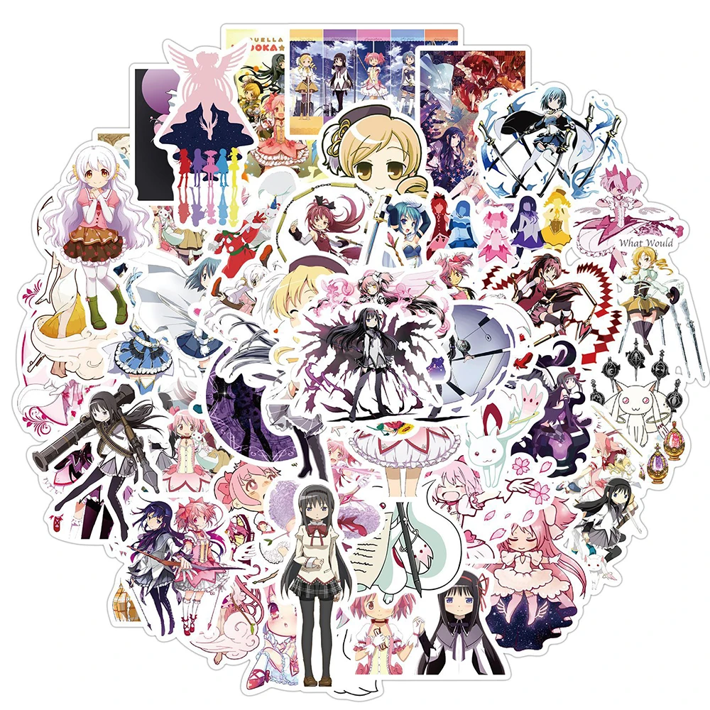 10/30/50PCS Puella Magi Madoka Magica Anime Stickers Cartoon Decals DIY Motorfiets Bagage Gitaar Skateboard grappige Sticker Speelgoed