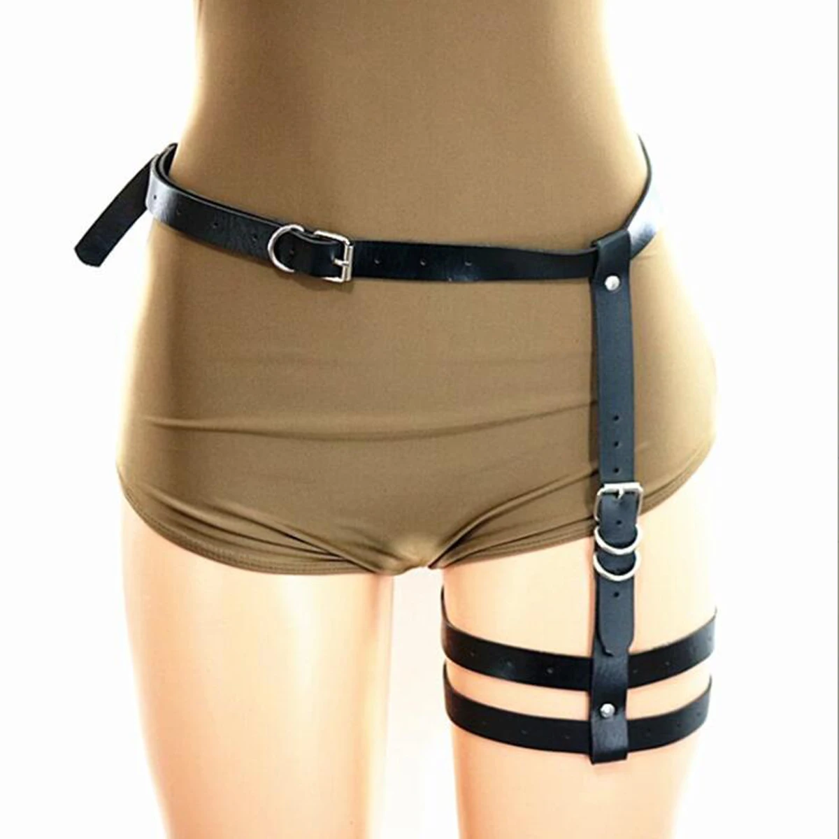 Bondage leather Harness Woman gothic Garter Sword Belt Bdsm Erotic Lingerie Waist multilayer Leg Harness Thigh Garter