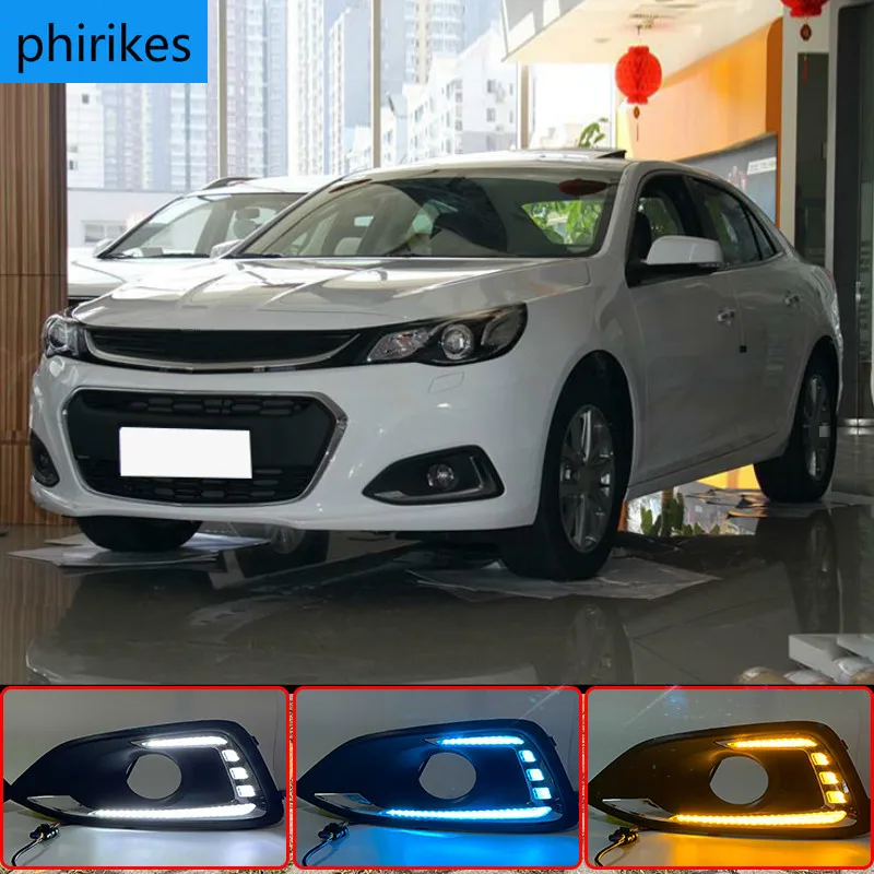 

2PCS DRL with turn signal Daytime Running Light fog lamp Daylight car styling For Chevrolet Chevy Malibu 2016-2018