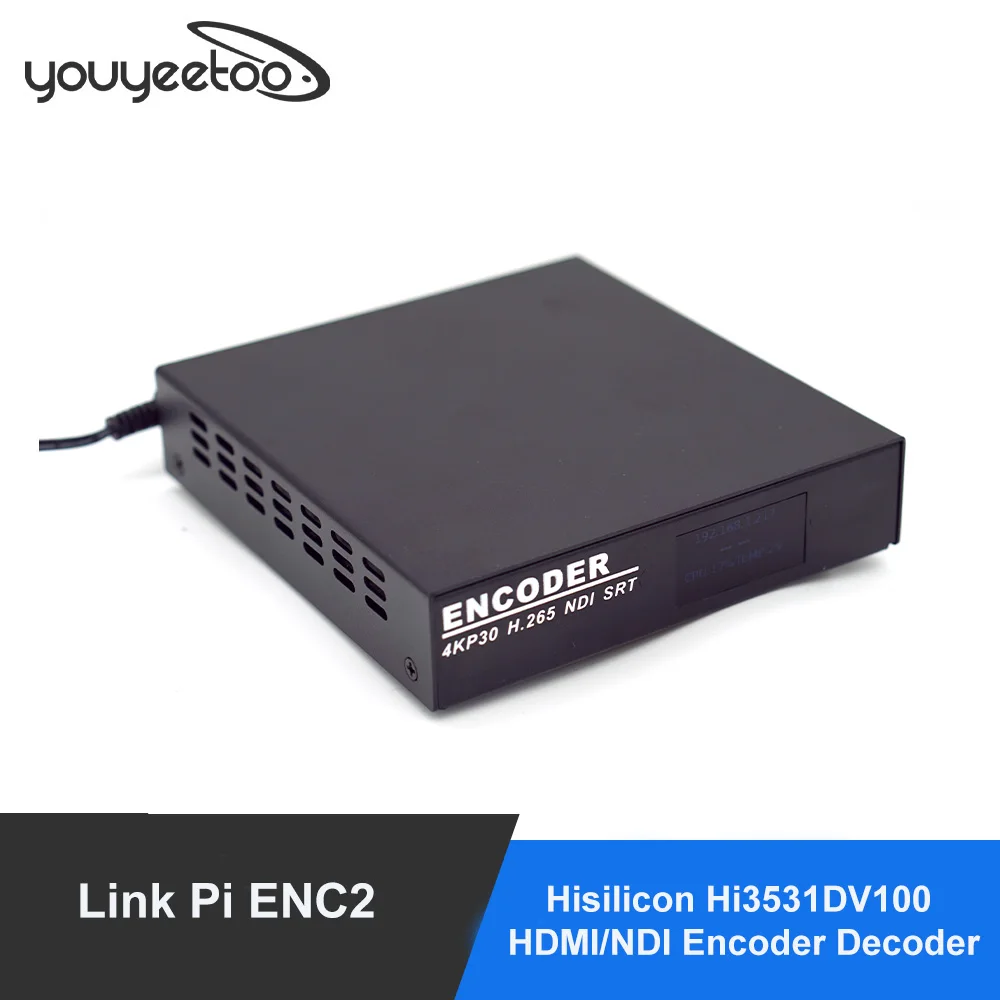 

Link Pi ENC2 Hisilicon Hi3531DV100 HDMI/NDI Encoder Decoder HD H.265+smartP AVBR/RTMP/RTSP/ONVIF Live Broadcast YouTube Facebook