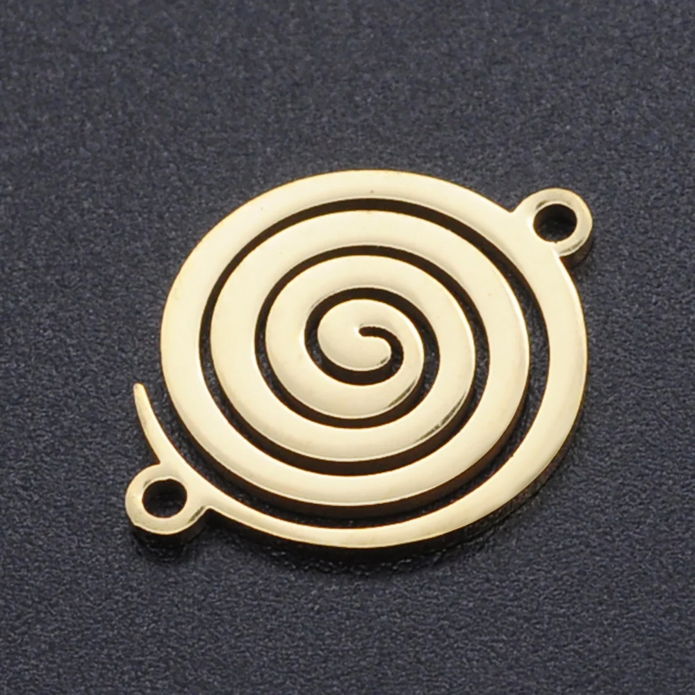 5pcs/lot 316 Stainless Steel Swirl Charms Wholesale Bracelets Pendants Top Quality DIY Necklace Bracelet Making Charms