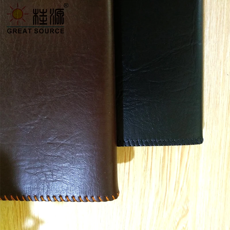 MQQ Classic Leather Journal A5 Notebook Stitching Rim 80g White Lines Page Metal Corner Keeper Filofax Refillable Notebook Cover