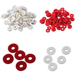 90pcs Beige /red Piano Regulating Tools Felt Punchings Keyboard Washers Repair Parts
