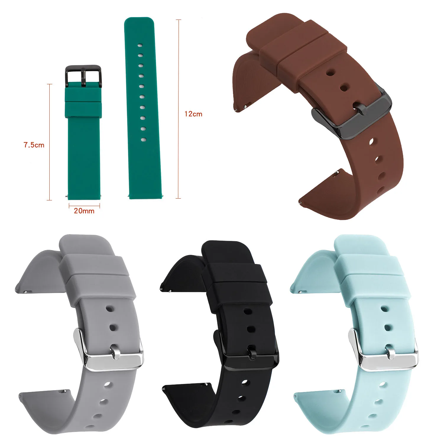 Sports Silicone Watchband 14mm 16mm 18mm 19mm 20mm 21mm 22mm 24mm Watch Band Sport Rubber Watch Strap Wristband Bracelet