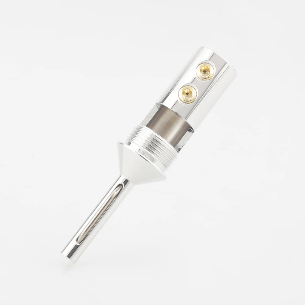 Viborg VB402R Pure Copper Rhodium plated Banana connector Pure Copper Hi end banana plug for Speaker cable