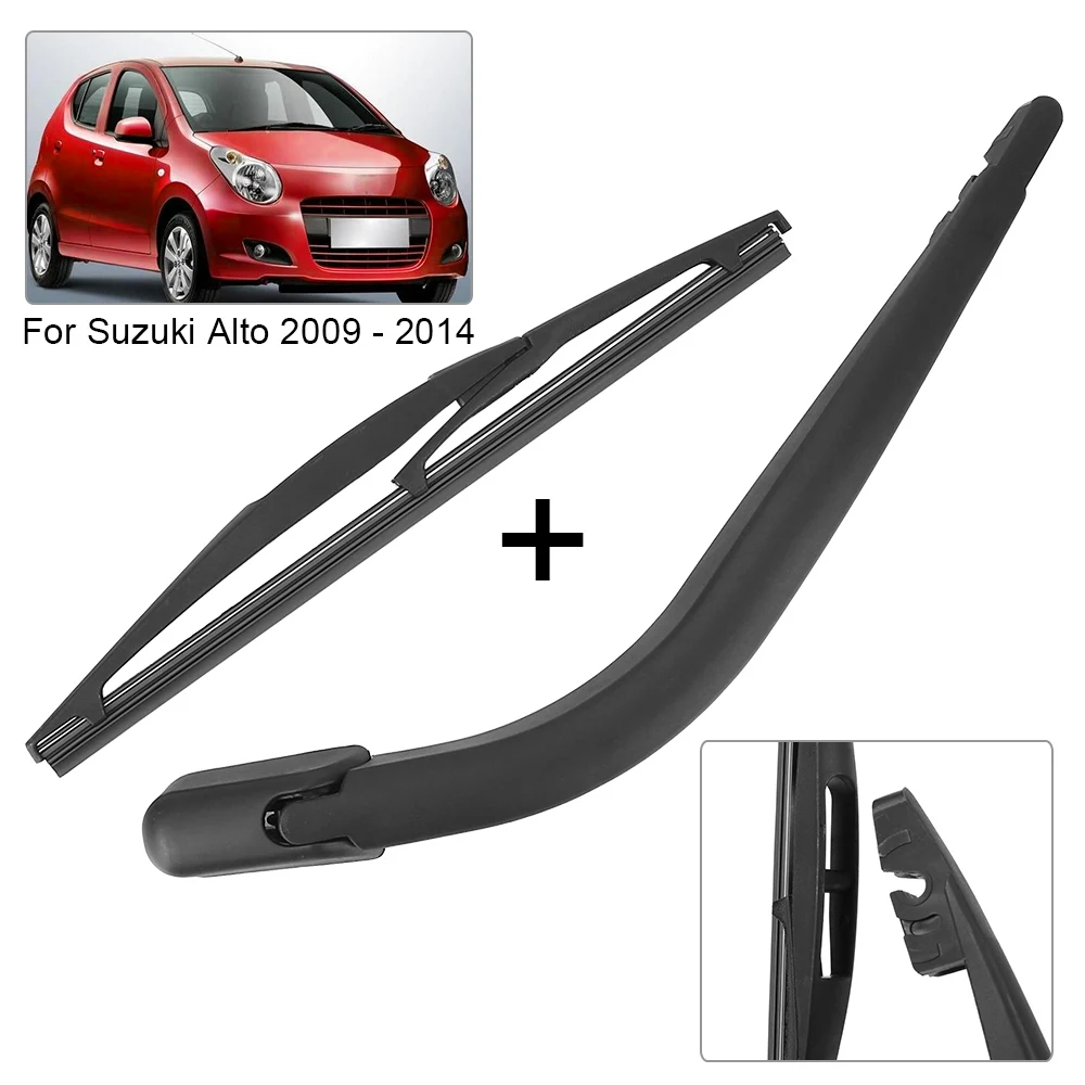 2Pcs Windshield Rear Window Blade Set for Suzuki Alto 2009 - 2014 Rear Wiper Blade and Arm Set Kit Car Wiper Blades