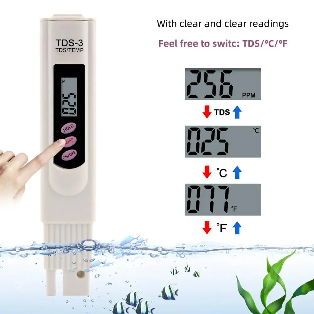 High Quality Portable Digital TDS Meter Filter Measuring Water Quality Purity Tester drink Water tds meter pen type