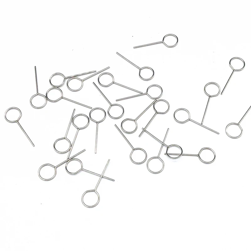 Herramienta de extracción de Pin de bandeja de tarjeta Sim, eyector de abridor de agujas para teléfono móvil, 20/50/100 Uds.