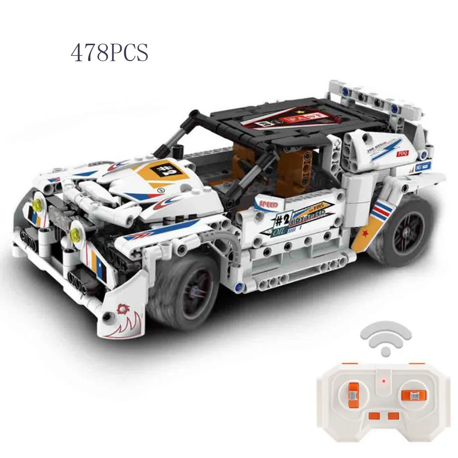 

Technical 2.4ghz Radio Remote Control Racing Car Building Block Rally Vehicle Model Brick Rc Toy Collection For Boys Gifts