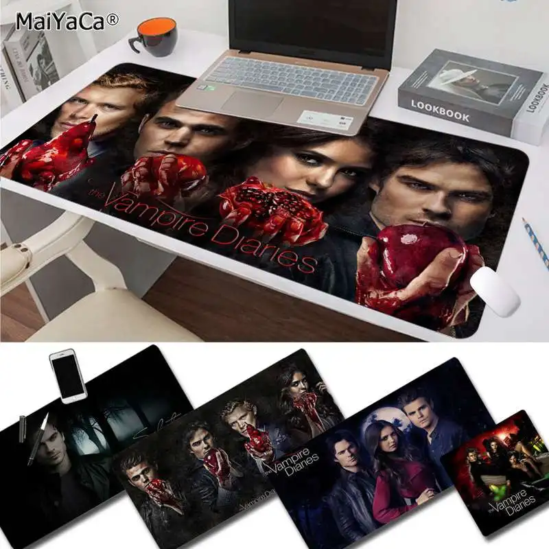 MaiYaCa Vintage Cool The Vampire Diaries Unique Desktop Pad Game Mousepad Free Shipping Large Mouse Pad Keyboards Mat