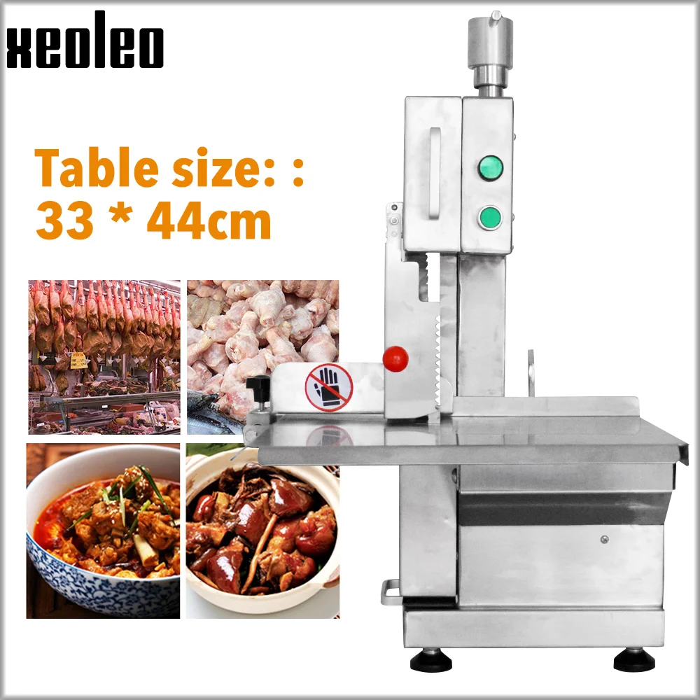 XEOLEO – machine à scier les os, coupe la viande congelée, professionnelle, en acier inoxydable, côtes découpées/poisson/viande/bœuf, 110V/220V
