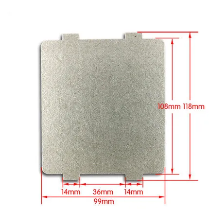 5Pcs 9.9*10.8ซม.อะไหล่สำหรับเตาอบไมโครเวฟ Mica ไมโครเวฟ Mica แผ่นสำหรับ Midea Magnetron หมวกไมโครเวฟเตาอบแผ่น