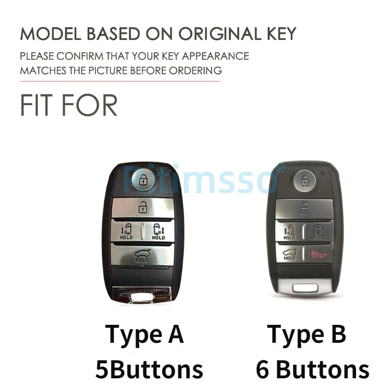 Carbon ABS 5 6 Button  Key Case Cover For Kia Sedona/Grand/Carnival/Sorento