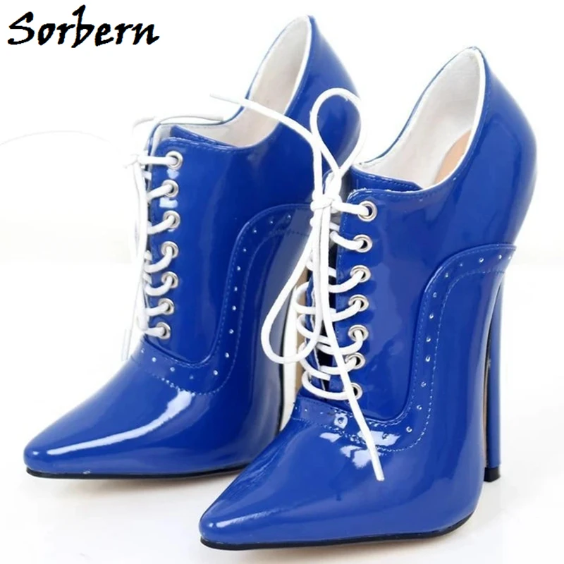 Sorbern Stripper High Heels Pump Women 18Cm Women Shoes 43 Size Stilletos Women Point Toe Custom Crossdressing Pumps Lady