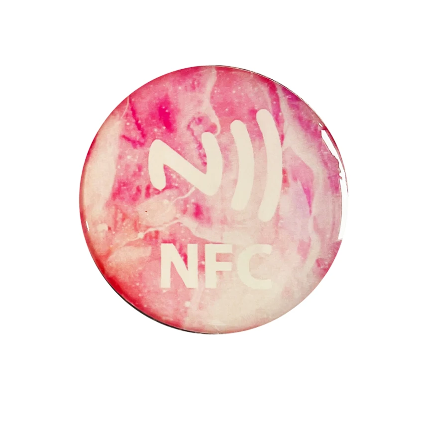 สติกเกอร์ NFC Social Media โทรศัพท์กรณี: อีพ็อกซี่กันน้ำ NFC สติกเกอร์สำหรับแบ่งปันข้อมูลติดต่อ