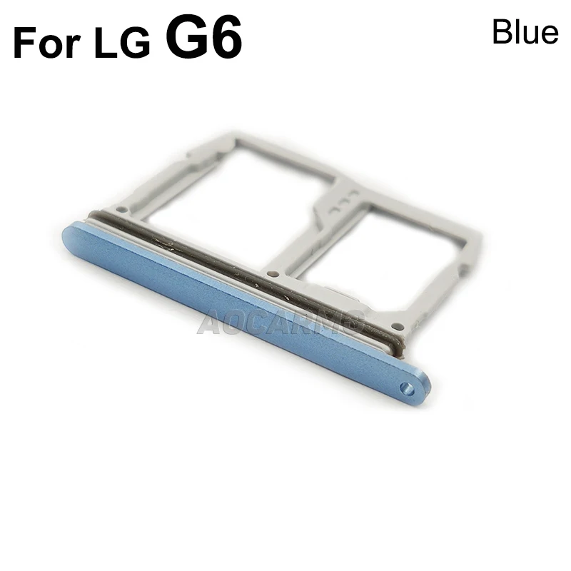 Aocarmo-MicroSD مقبس بطاقة الذاكرة ، نانو سيم بطاقة صينية ، فتحة استبدال جزء ل LG G6 ، US997 ، VS988