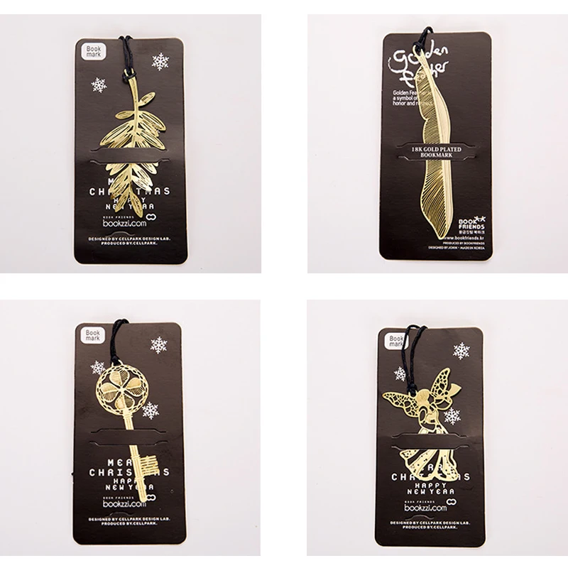 

3pc Cute Leaves Gold-plated Bookmarks Exquisite Stationery Kawaii Accessories Metal Bookmarks Student Office School Supplies