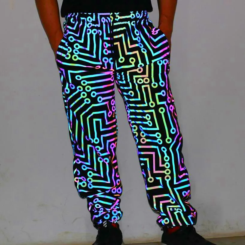 Men Geometric Circuit Lines Colorful Reflective Jackets Hip Hop Windbreaker Men's Reflect Light Casual Coats Jaqueta Masculina 158 H7ab3f1e57fa645dbb85b017b16a7be62q