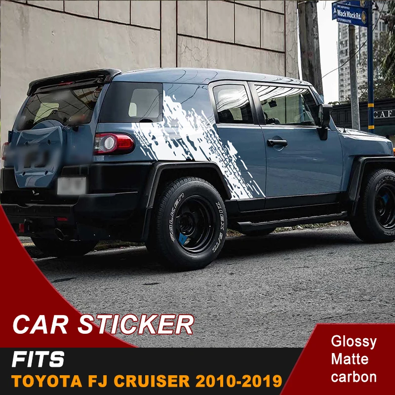 

Fit For Toyota FJ Cruiser 2010 2011 2012 2013 2014 2015 2016 2017 2018 2019 car stickers side body mud graphic vinyl car decals