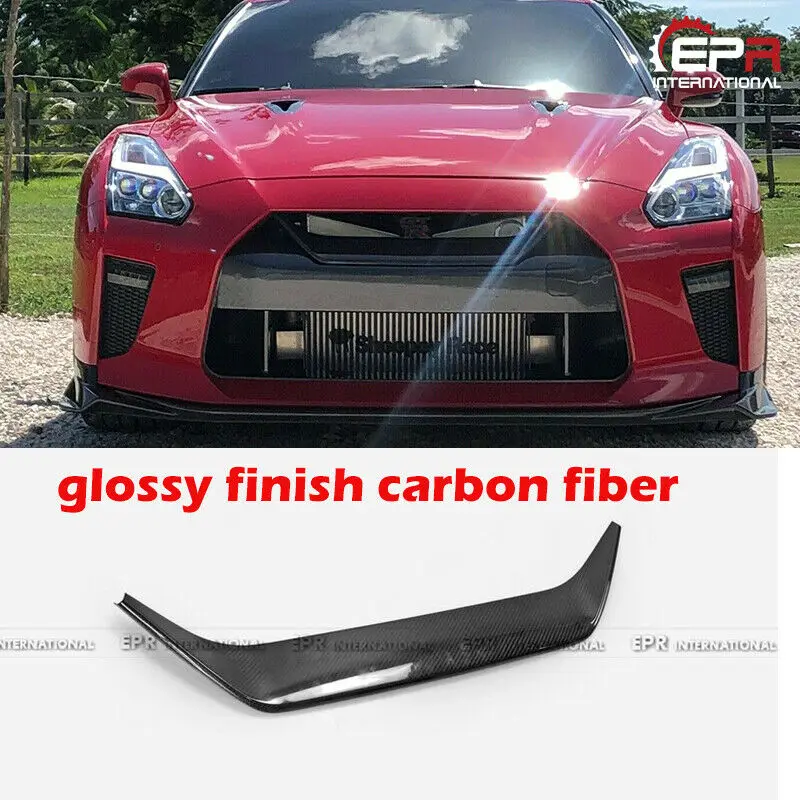 

Car-Bodykits For Nissan 2017-2019 R35 GTR MY17 Carbon Fiber Front Grille Cover Glossy Finish Bumper Grill Part Trim Mesh parts