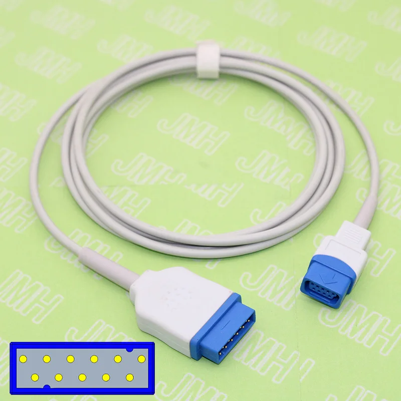 

Compatible with TS-G3 SpO2 Sensor Adapter Cable of GE Trusignal Marquette Pulse Monitor, 2m 11p to 9p.