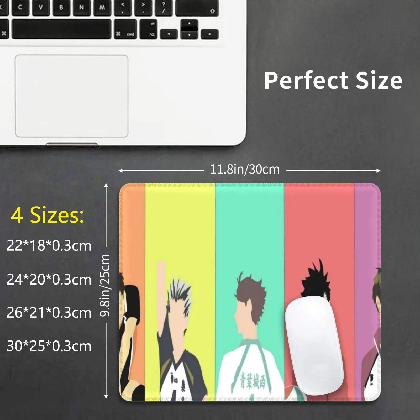 Haikyuu Captains Mouse Pad DIY Print Katienacho Haikyuu Daichi Bokuto Oikawa Kuroo Ushijima Volleyball