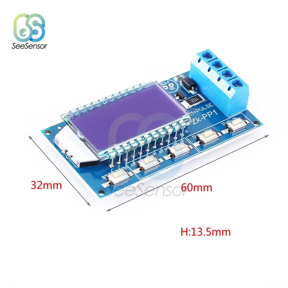 Imagem -05 - Gerador do Sinal do Pulso com Proteção Anti-reversa Pwm Ajustável Frequência do Lcd Ciclo do Dever Onda Quadrada dc 3.3v30v 1hz150khz