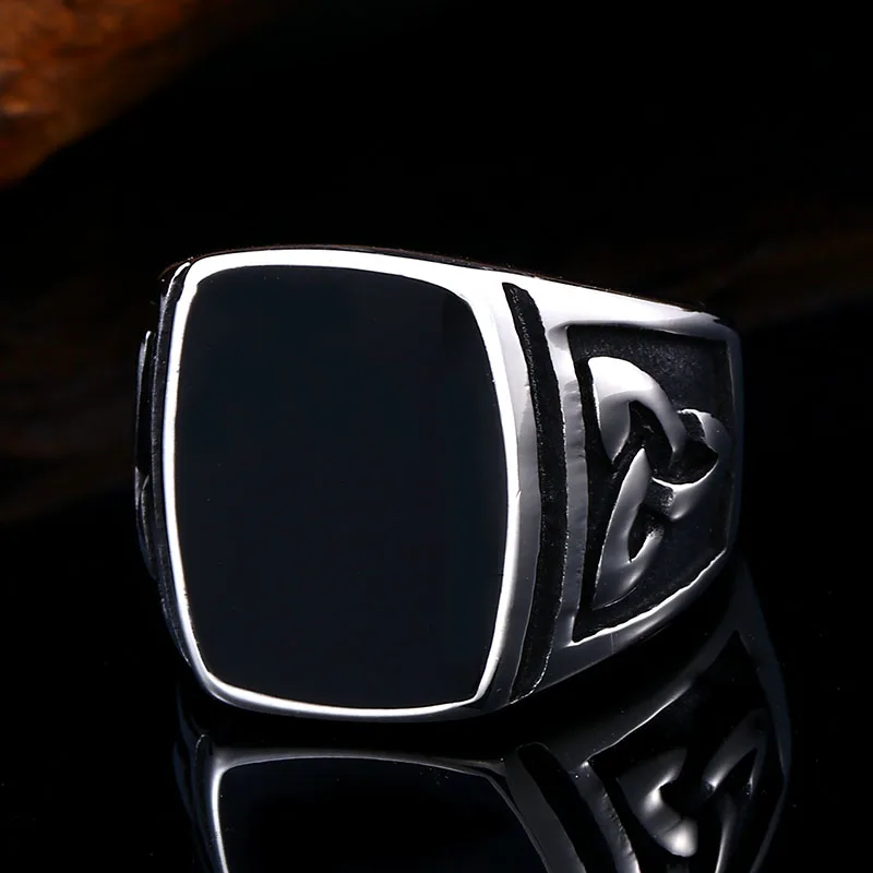 Beier Cool Men\'s Retro Egypt Pattern Stainless Steel Gothic Style Fashion Ring For Man LLBR8-037R