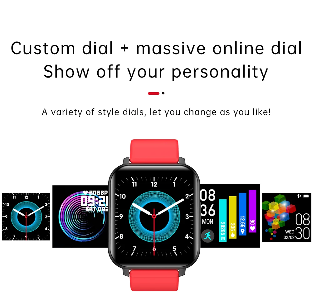 Relógio inteligente t82 bluetooth música esporte rastreador de fitness personalizado dial facebook lembrete pulseira relógio inteligente para android ios