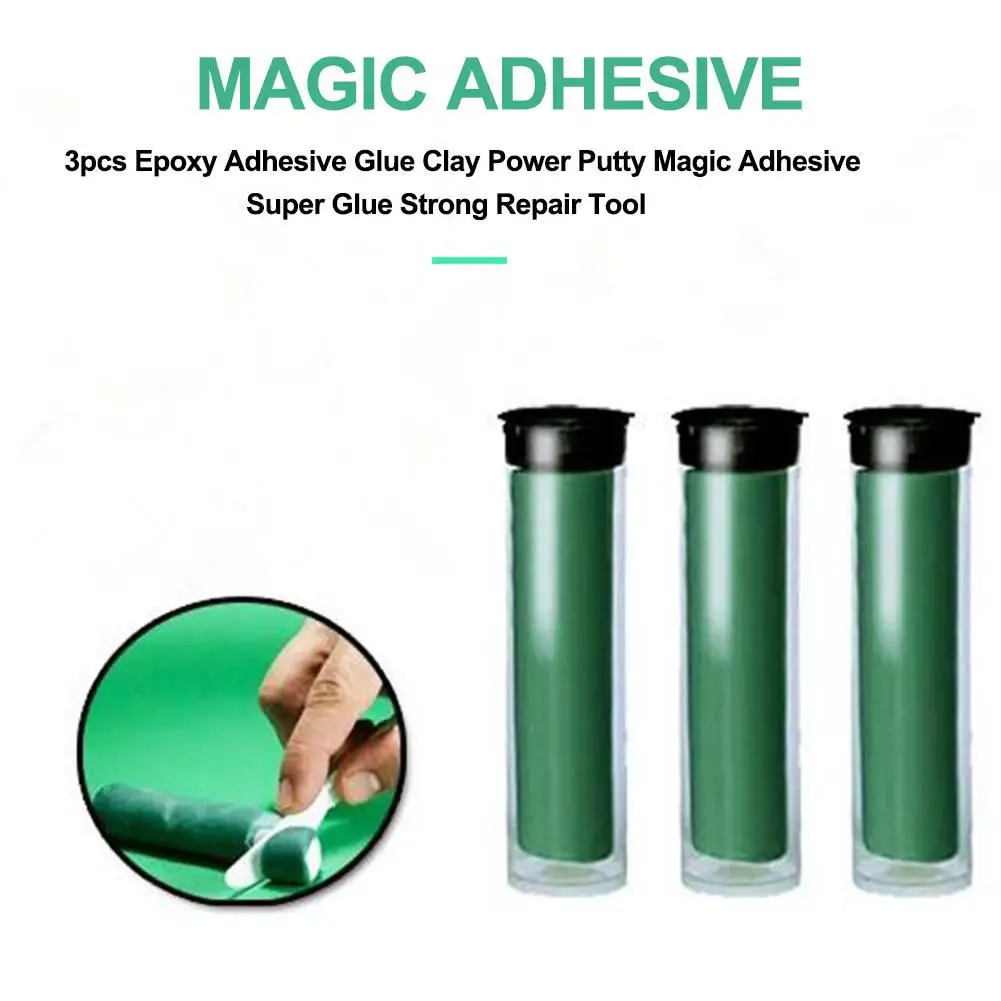 

Creative 3pcs/box Mighty Putty Epoxy Adhesive Glue Clay Power Putty Magic Adhesive Super Glue Strong Repair Tool