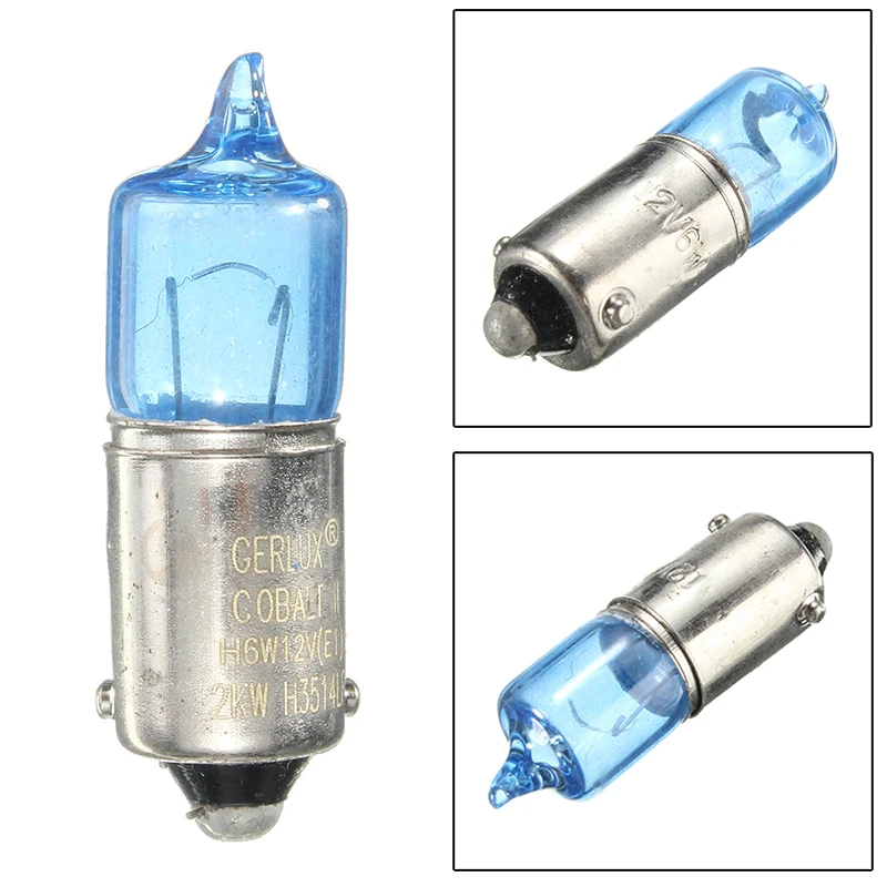 Bombillas laterales de xenón para coche, lámpara de señal de giro, fuente de luz DC12V, superblanca, 5000K, 4x6W, BAX9S, H6W