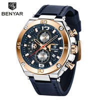 BENYAR For Mens Watch Male Quartz Military Sport Chronograph Business Waterproof Date Luminous Hand Wristwatch Relogio Masculino