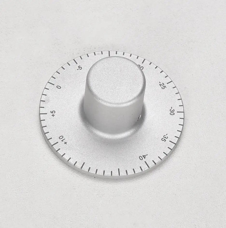 

CNC Aluminum Knob Cello Frosted Knob 50mm Volume Scale Indicator Number Switch Height 24mm