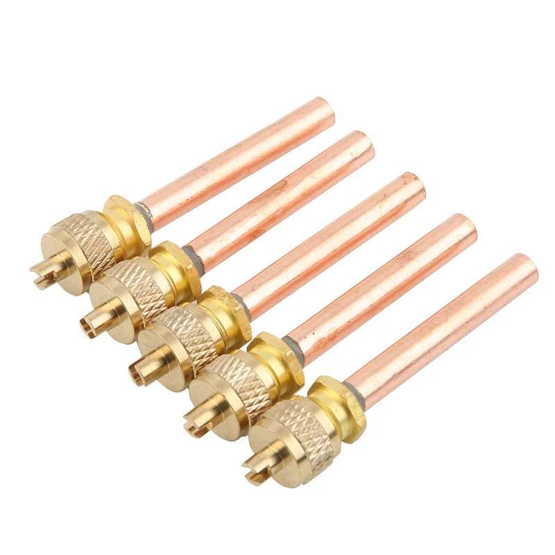 Low Price Gas Refrigerant Fridge Part Copper R134a Ac Access Valve Charging Pin Valve for Sale Hand Tool Parts