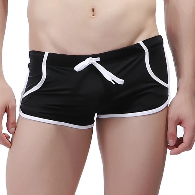 Men Sexy Swimsuits Swim Briefs Beach Swimming Shorts Trunks Surf Boardshorts Gay Swimwear Bikini Low Rise Bathing Pouch